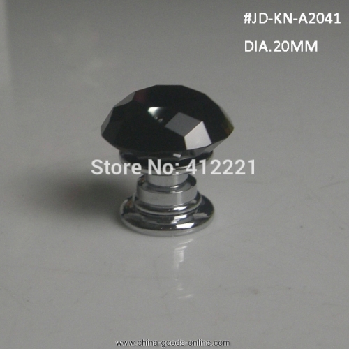 10 pcs/lot 20mm small furniture knobs with crystal glass black diamond from china factory for cabinet dresser drawer kitchen