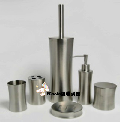 stainless steel 6 pieces bathroom set